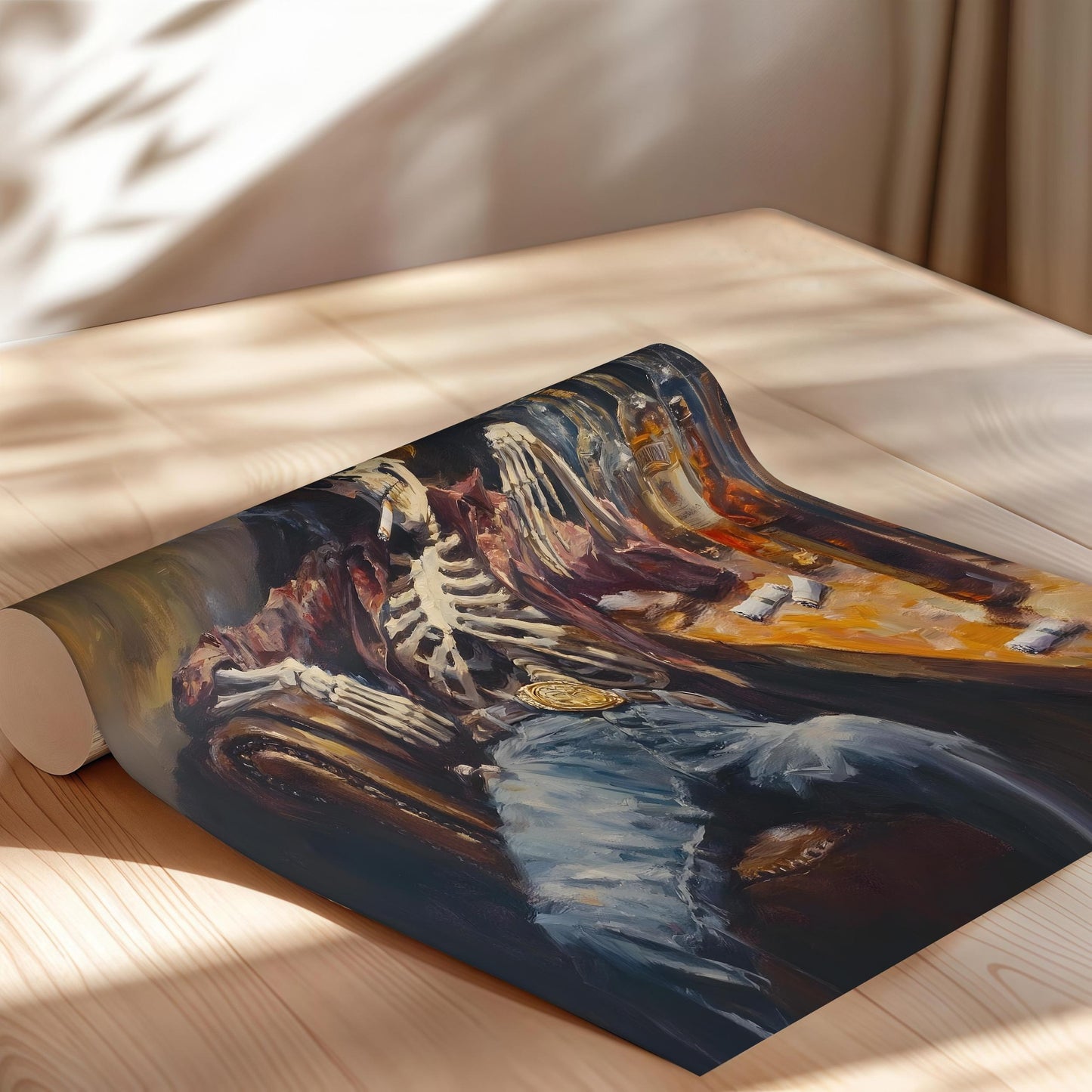 Skeleton Cowboy Western Wall Art