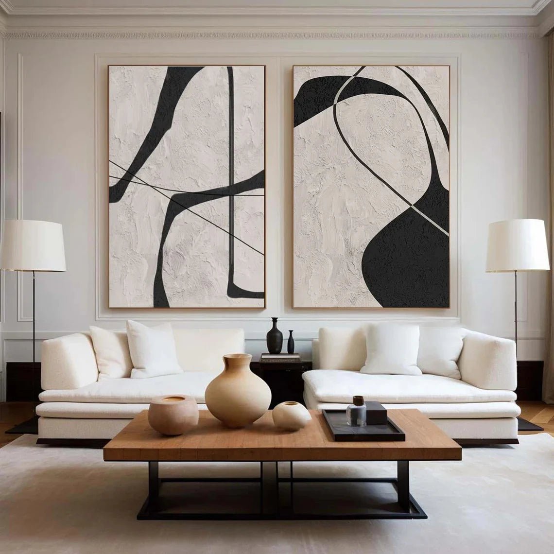 Japandi Minimalist Wall Art Set of 2 JC0077 - Viral Wall Art