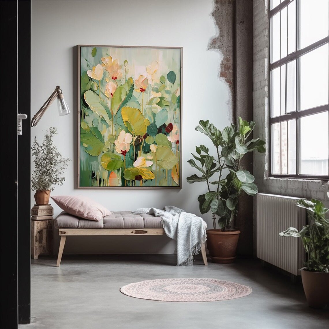 Green & Blush Pink Botanical Wall Art CZ0049 - Viral Wall Art