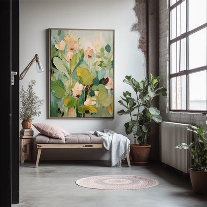 Green & Blush Pink Botanical Wall Art CZ0049 - Viral Wall Art