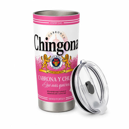 Mexican Heritage Chingona Modelo Inspired 20oz Insulated Stainless Steel Tumbler