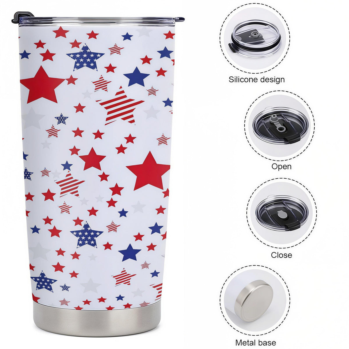 USA 250th Anniversary S Theme American 20oz Insulated Stainless Steel Tumbler