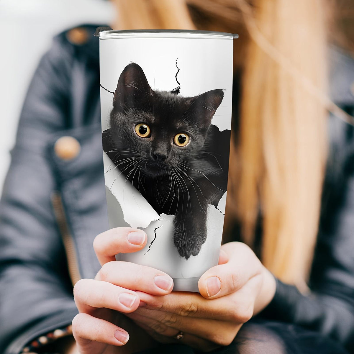 Cat Lover Ble Funny Kitten 20oz Insulated Stainless Steel Tumbler