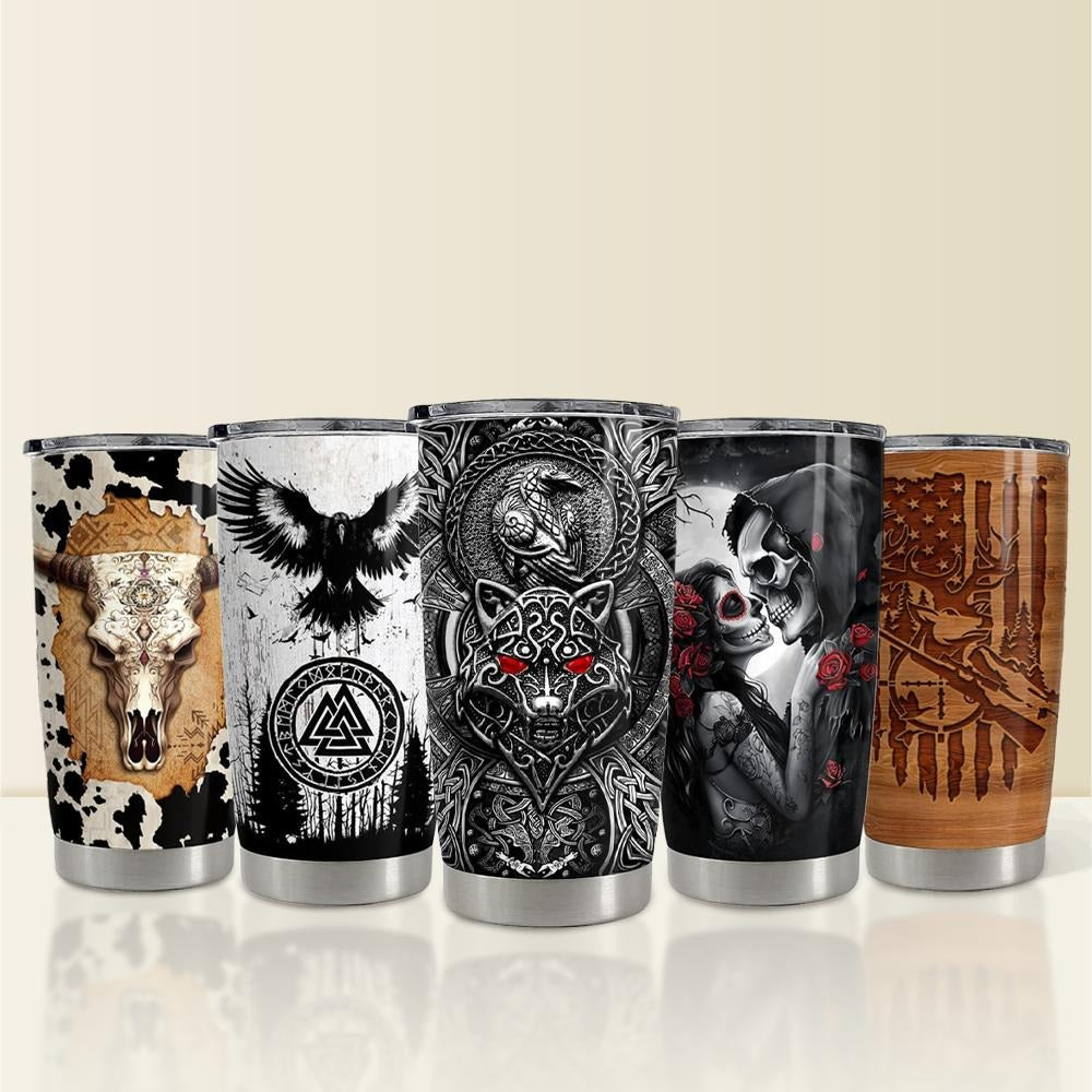 20oz Viking Insulated Tumbler – Stainless Steel Travel Cup, Gift for Husband & Dad