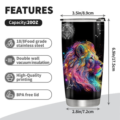 Zodiac Constellation Iced Tea Count 20oz Insulated Stainless Steel Tumbler