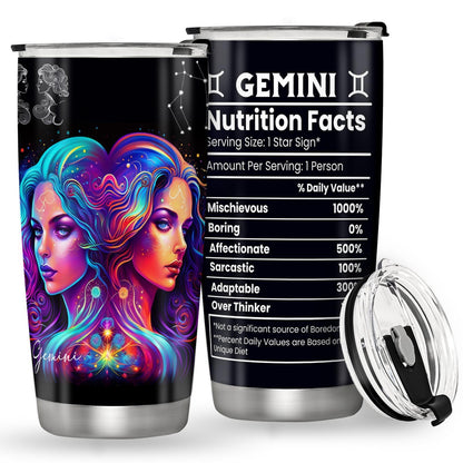 Zodiac Constellation Iced Tea Count 20oz Insulated Stainless Steel Tumbler