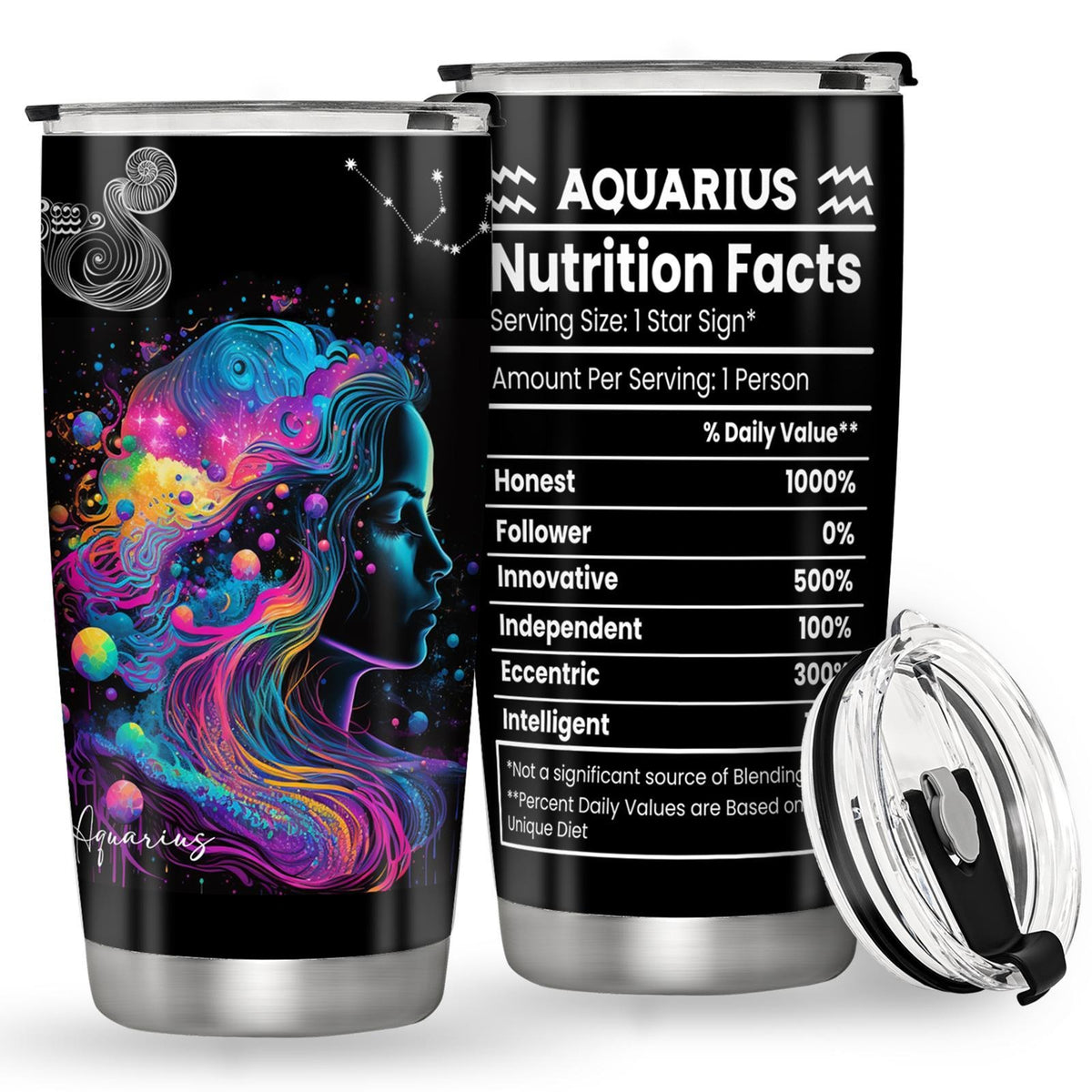 Zodiac Constellation Iced Tea Count 20oz Insulated Stainless Steel Tumbler