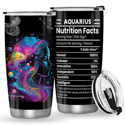 Zodiac Constellation Iced Tea Count 20oz Insulated Stainless Steel Tumbler