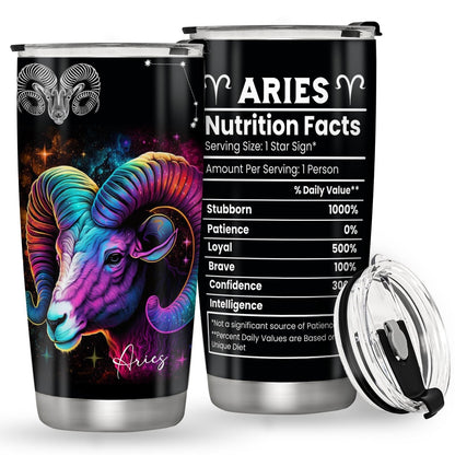 Zodiac Constellation Iced Tea Count 20oz Insulated Stainless Steel Tumbler
