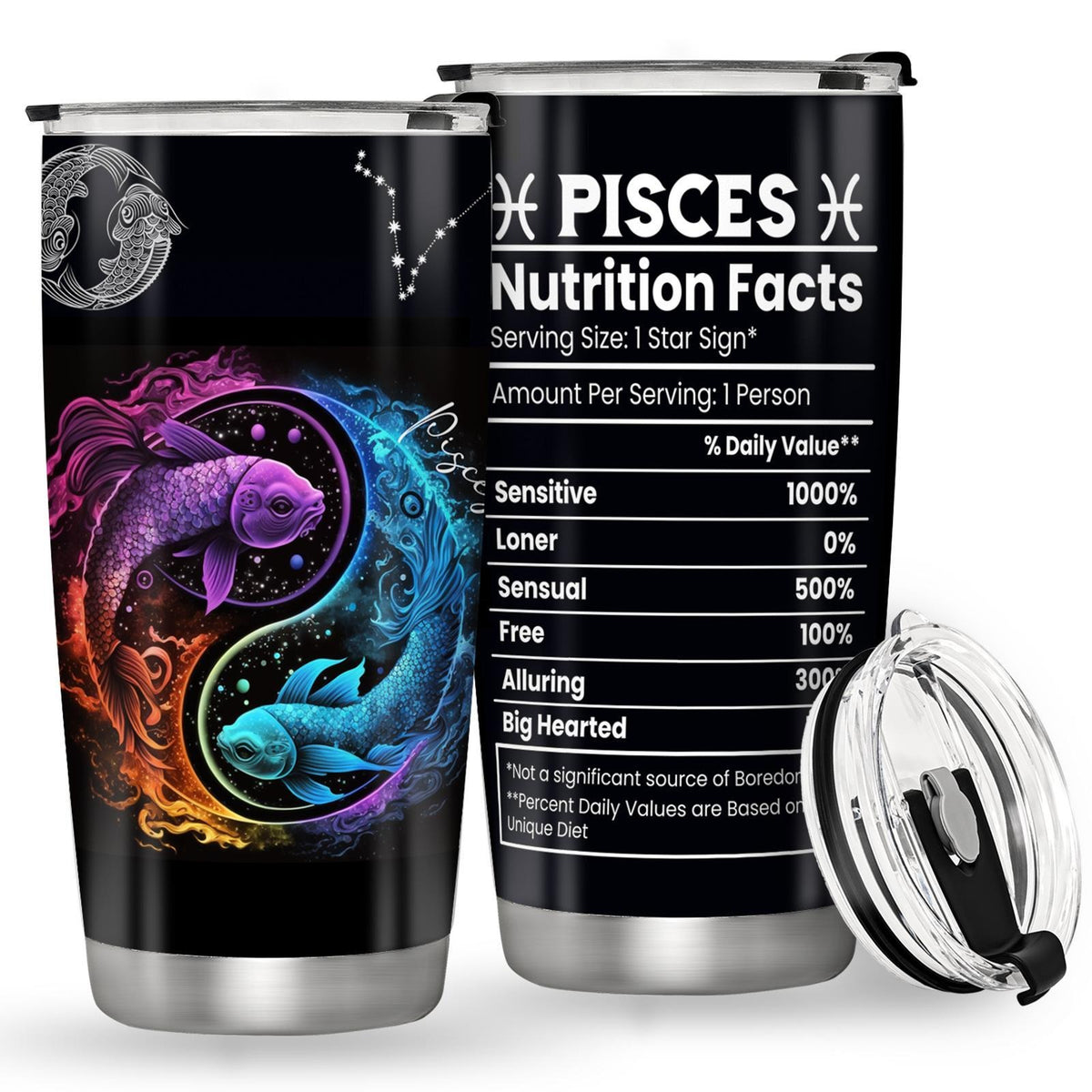 Zodiac Constellation Iced Tea Count 20oz Insulated Stainless Steel Tumbler