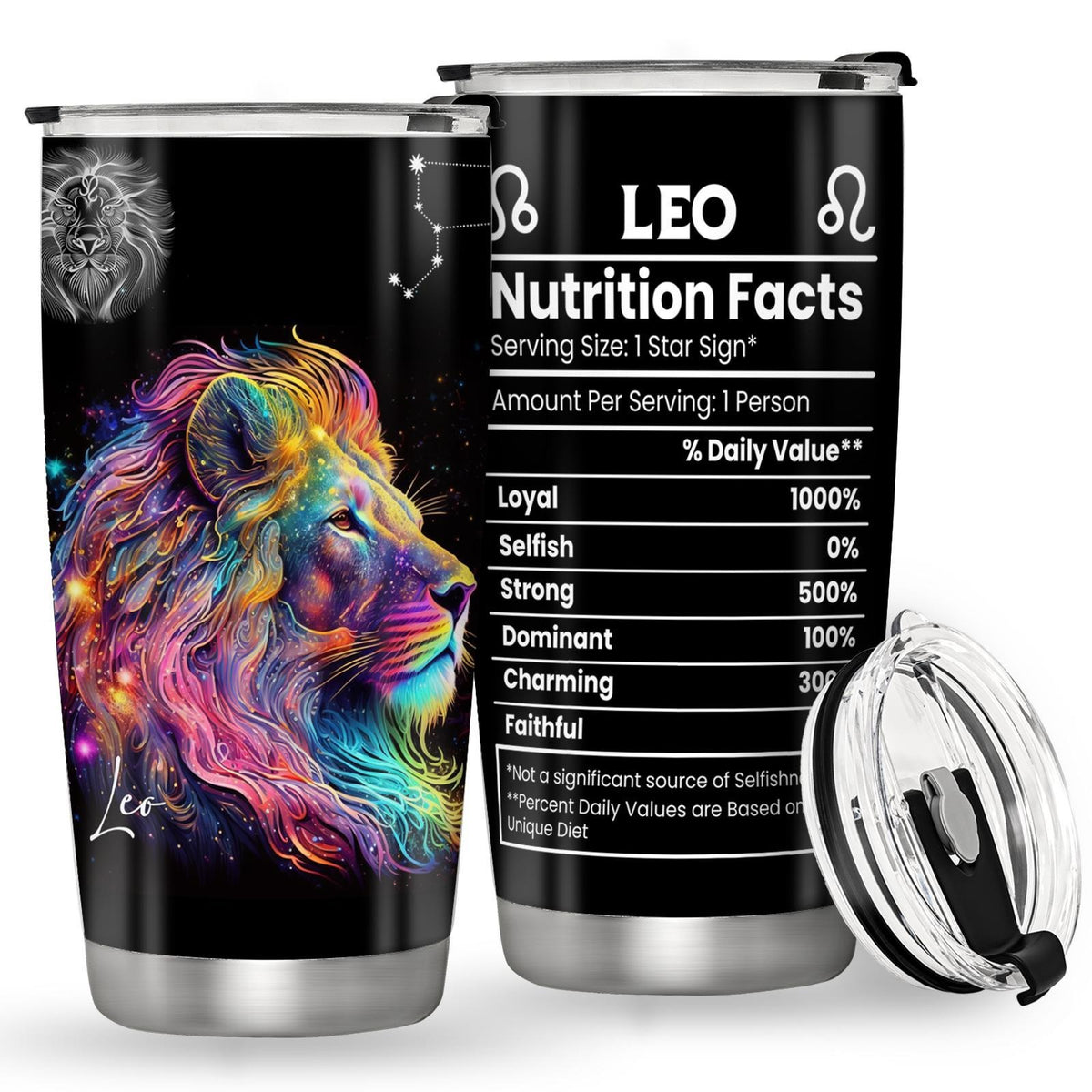 Zodiac Constellation Iced Tea Count 20oz Insulated Stainless Steel Tumbler