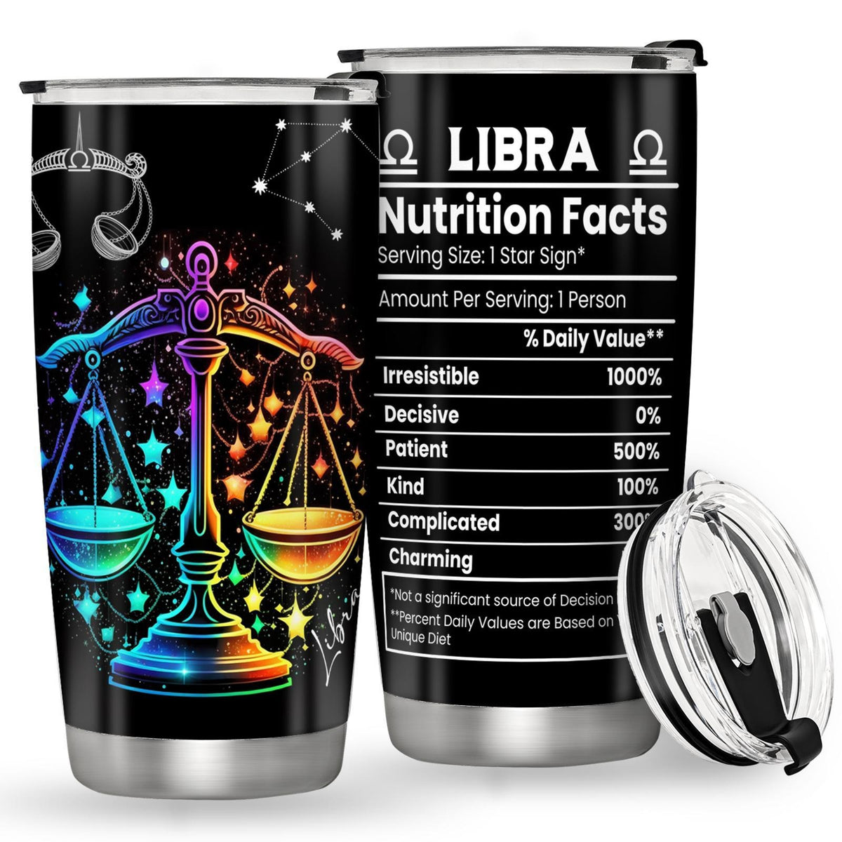 Zodiac Constellation Iced Tea Count 20oz Insulated Stainless Steel Tumbler