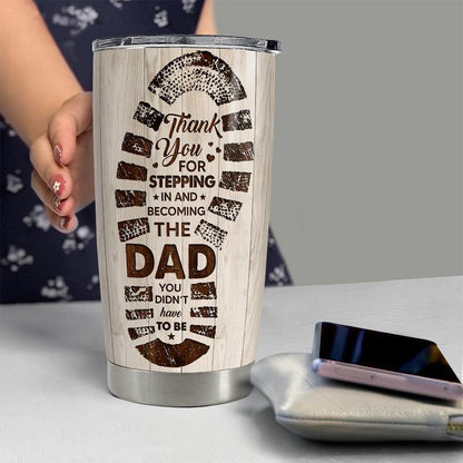 Step Dad Appreciation Dads Hanging 20oz Insulated Stainless Steel Tumbler