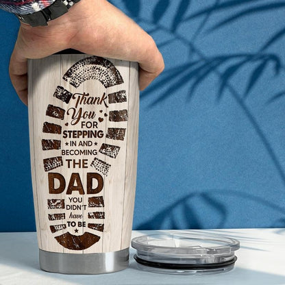 Step Dad Appreciation Dads Hanging 20oz Insulated Stainless Steel Tumbler