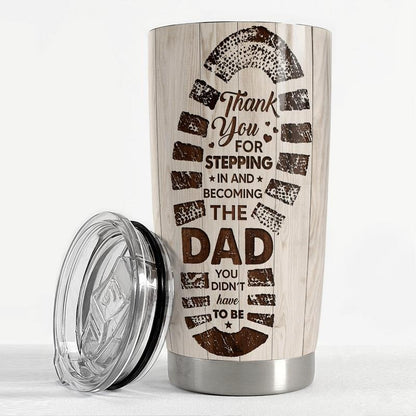 Step Dad Appreciation Dads Hanging 20oz Insulated Stainless Steel Tumbler