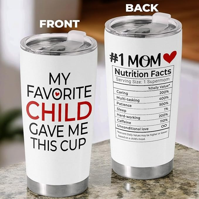 New Mom Affirmations 20oz Insulated Stainless Steel Tumbler