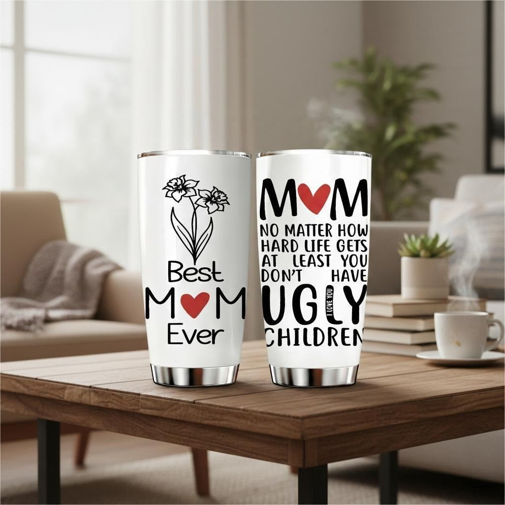 New Mom Affirmations 20oz Insulated Stainless Steel Tumbler
