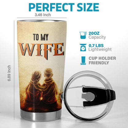 To My Wife Perfect Husband Ideal 20oz Insulated Stainless Steel Tumbler