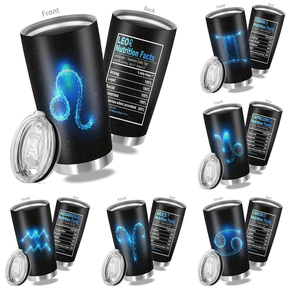 Zodiac Constellation Pc 20oz Insulated Stainless Steel Tumbler