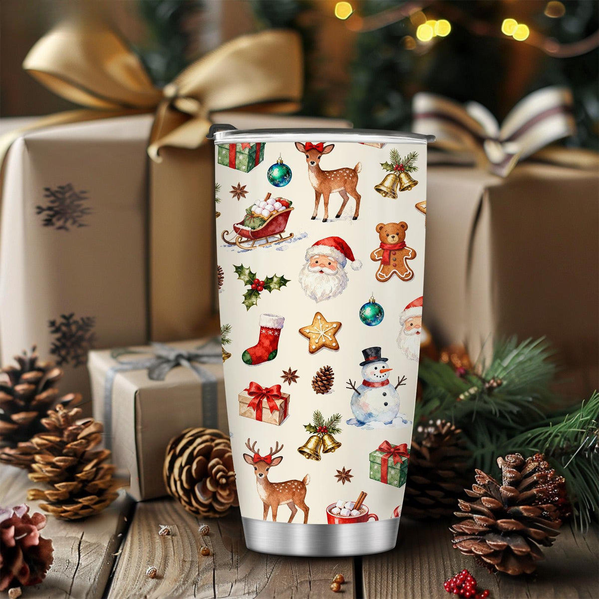 Christmas Reindeer 20oz Insulated Stainless Steel Tumbler