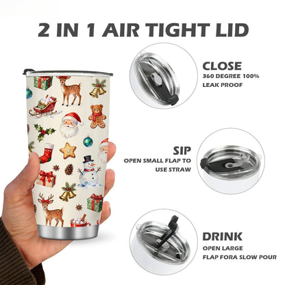 Christmas Reindeer 20oz Insulated Stainless Steel Tumbler