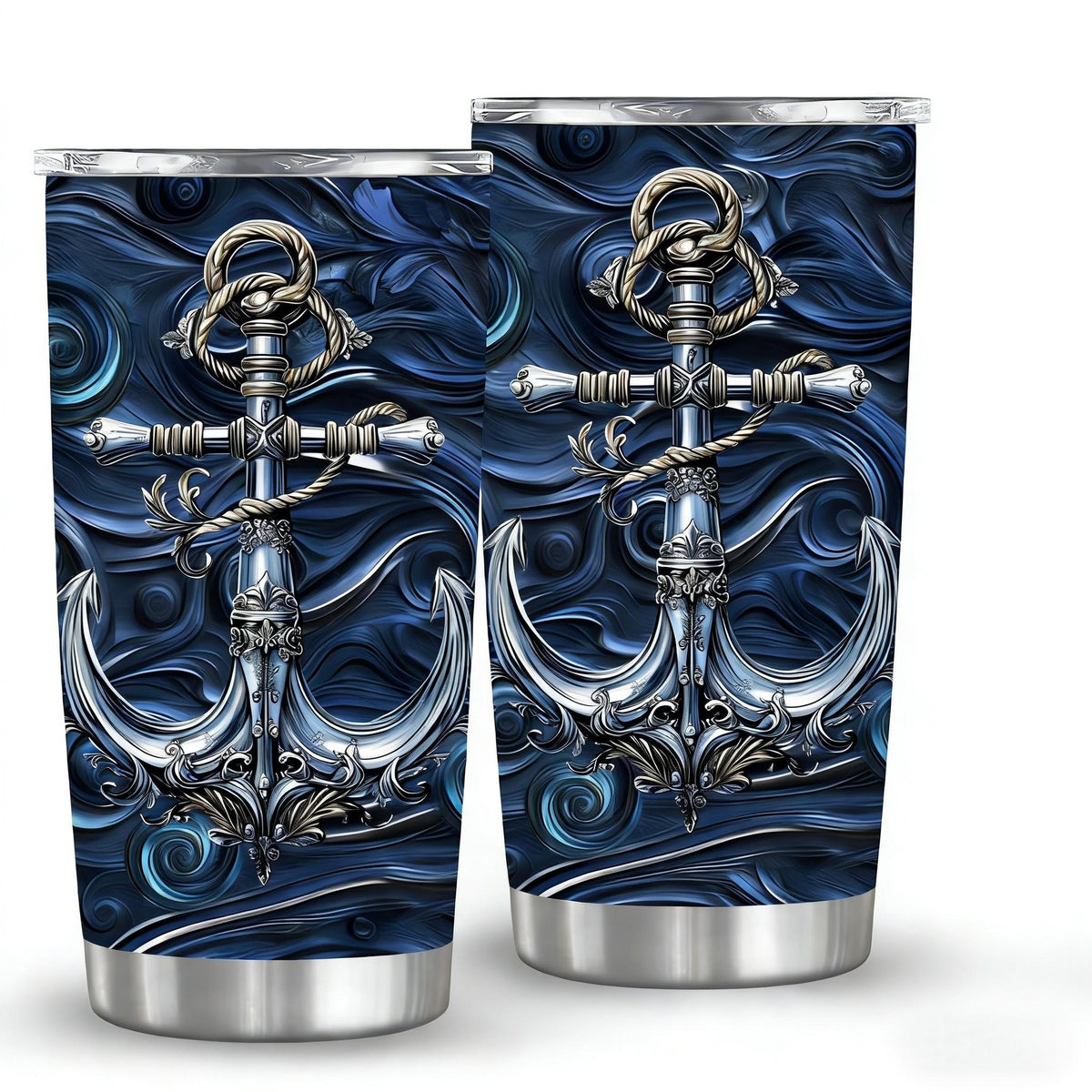 Nautical Anchor 20oz Insulated Stainless Steel Tumbler - Gift for Nautical Lover