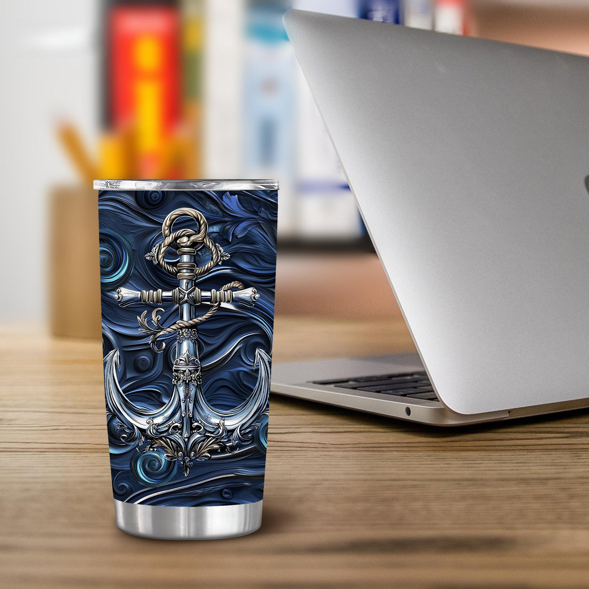 Nautical Anchor 20oz Insulated Stainless Steel Tumbler - Gift for Nautical Lover