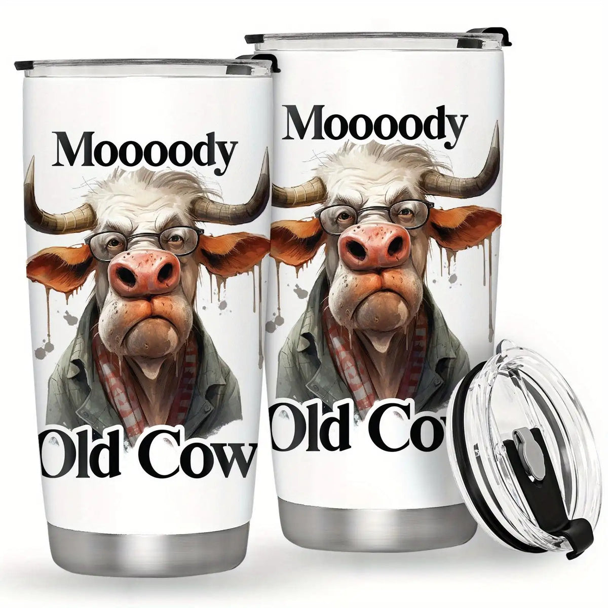 Moooody 20oz Insulated Stainless Steel Tumbler - Gift for Coworker