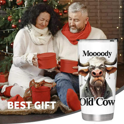 Moooody 20oz Insulated Stainless Steel Tumbler - Gift for Coworker