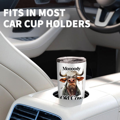 Moooody 20oz Insulated Stainless Steel Tumbler - Gift for Coworker