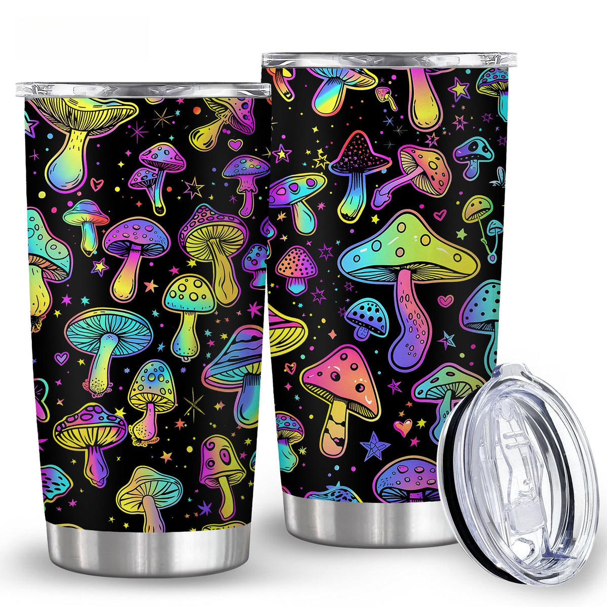 Fluorescent Mushroom 20oz Insulated Stainless Steel Tumbler