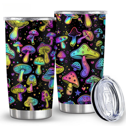 Fluorescent Mushroom 20oz Insulated Stainless Steel Tumbler