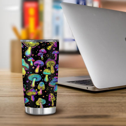 Fluorescent Mushroom 20oz Insulated Stainless Steel Tumbler