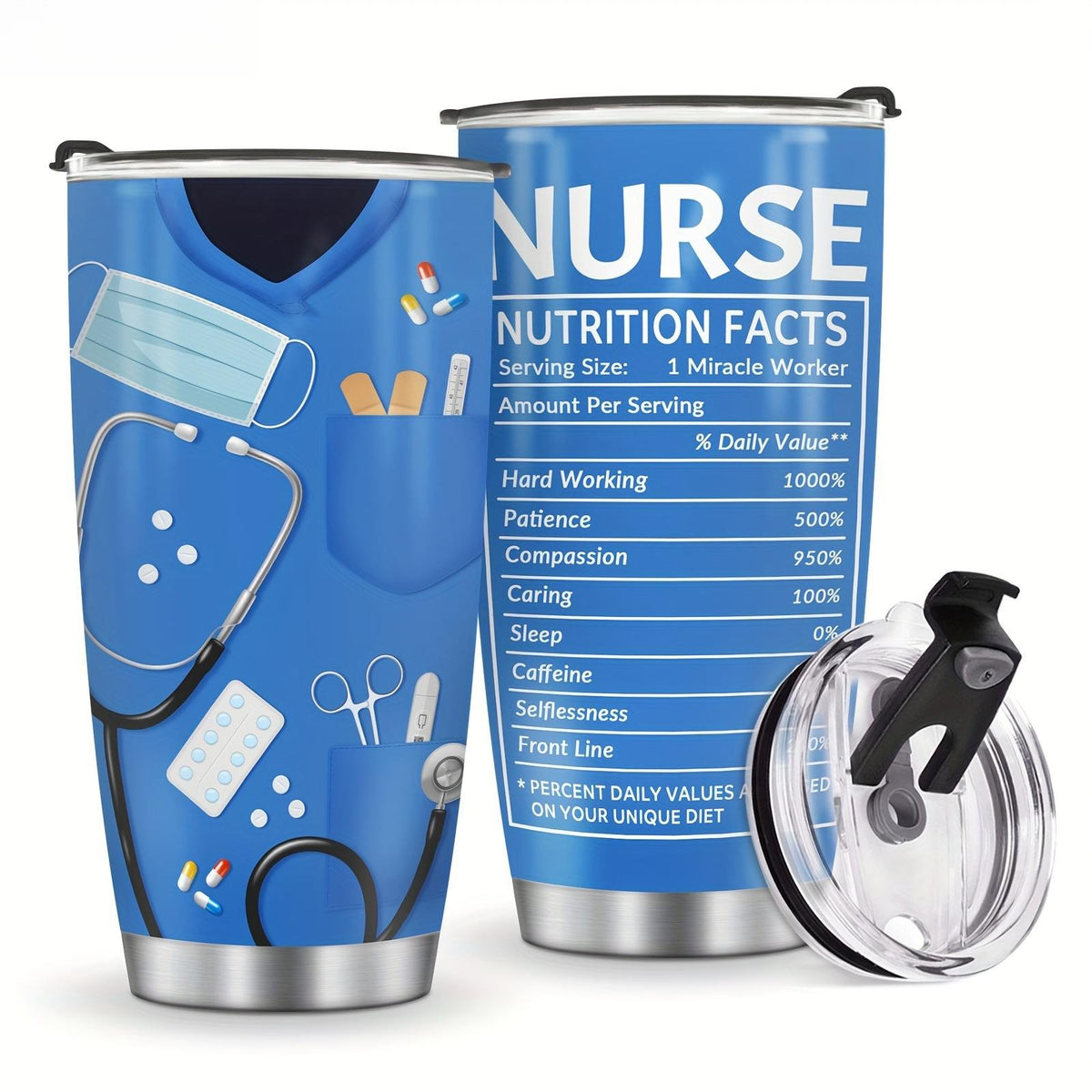 NURSE 20oz Insulated Stainless Steel Tumbler - Gift for Coworker