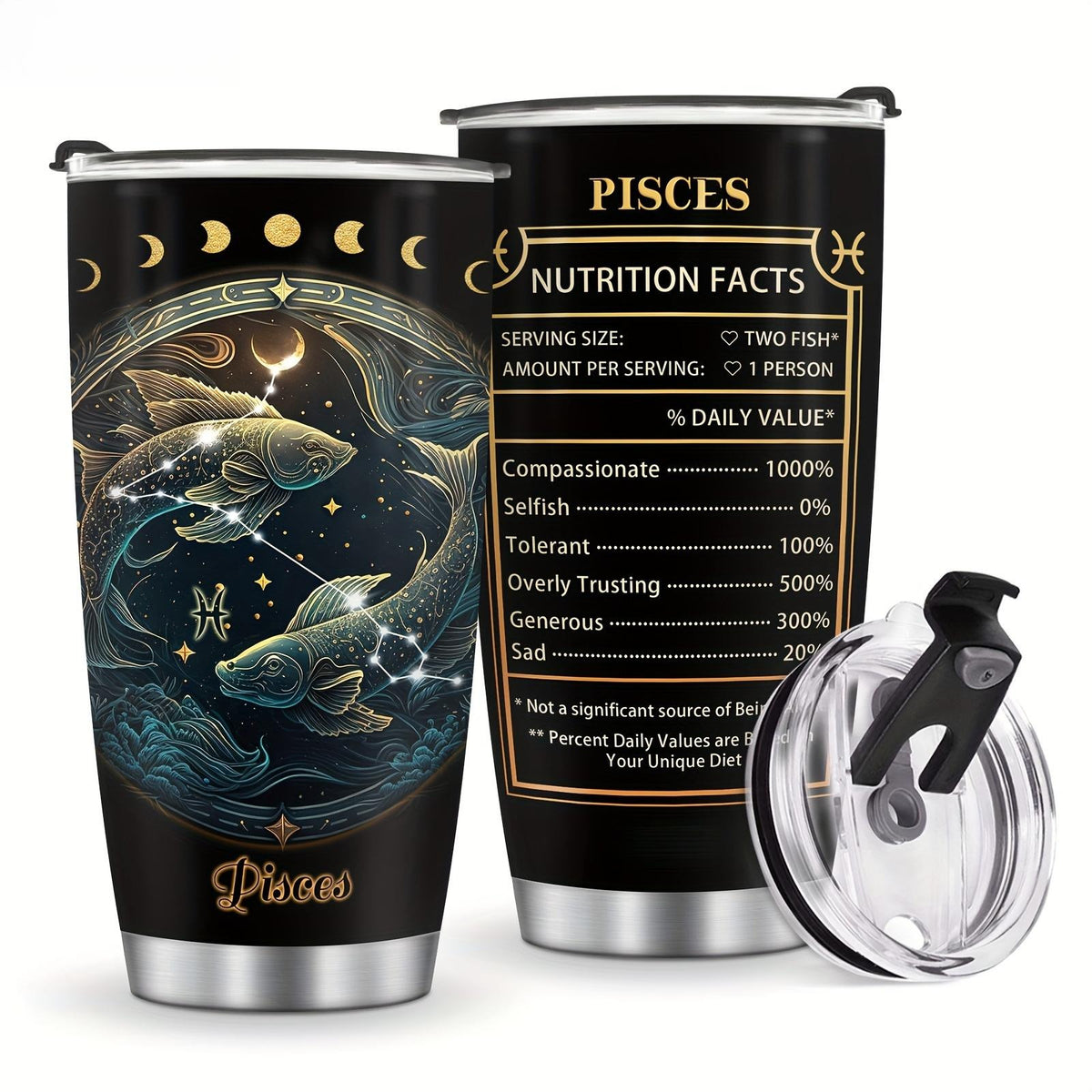 Zodiac Constellation Pc Goth Witchy 20oz Insulated Stainless Steel Tumbler