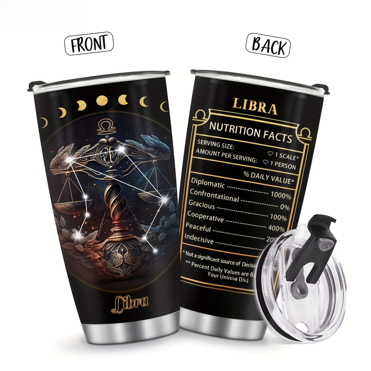 Zodiac Constellation Pc Goth Witchy 20oz Insulated Stainless Steel Tumbler