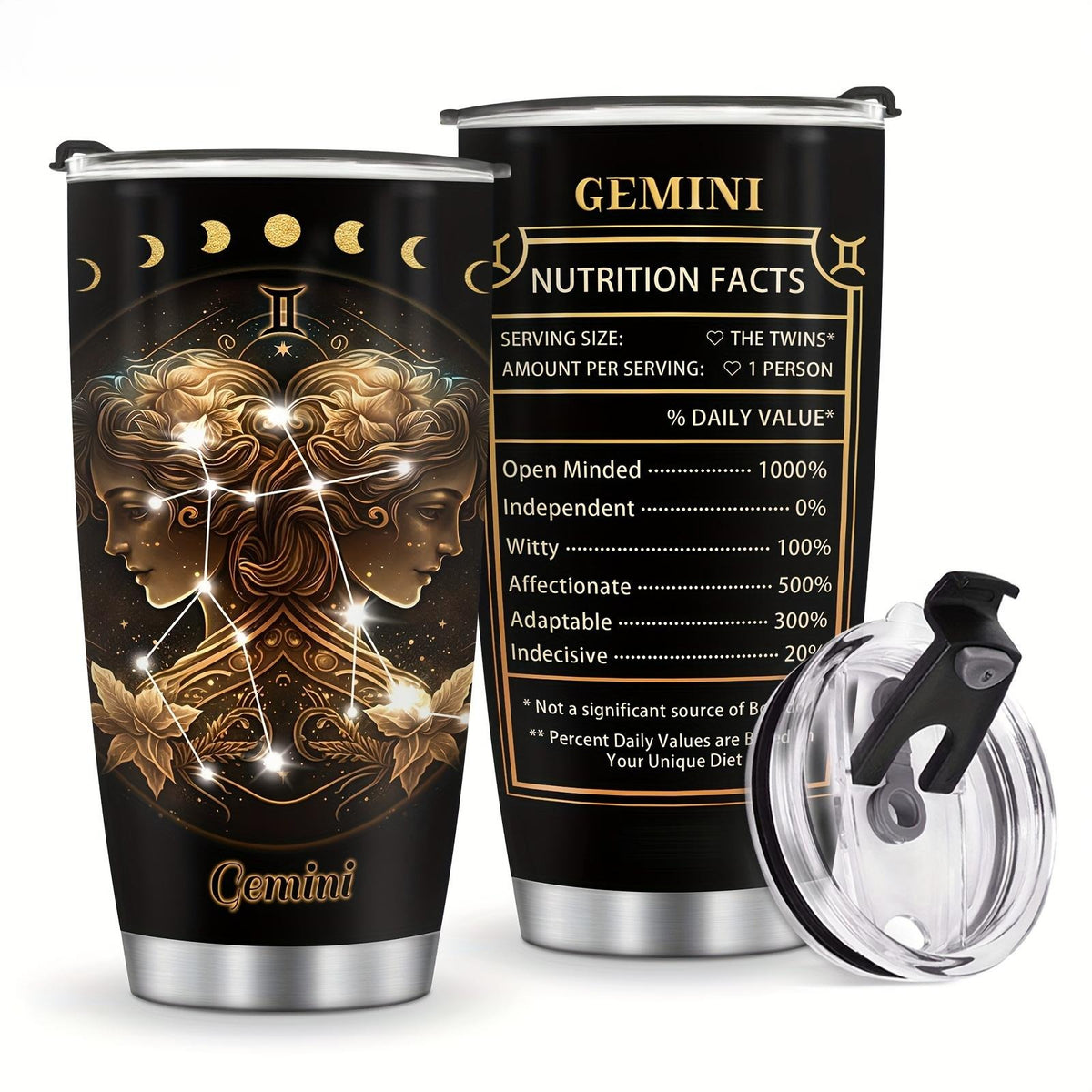 Zodiac Constellation Pc Goth Witchy 20oz Insulated Stainless Steel Tumbler