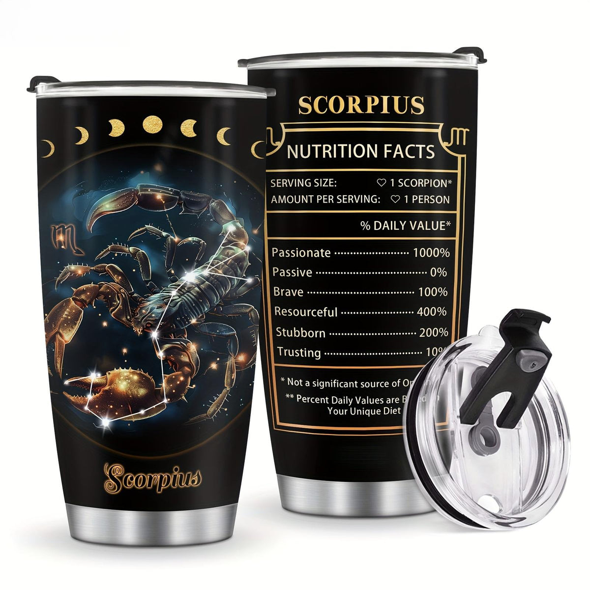 Zodiac Constellation Pc Goth Witchy 20oz Insulated Stainless Steel Tumbler