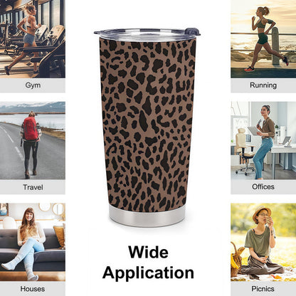 Leopard Print 20oz Insulated Stainless Steel Tumbler - Gift for Women