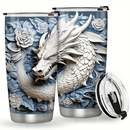Fantasy Dragon 20oz Insulated Stainless Steel Tumbler - Gift for Fantasy Lover