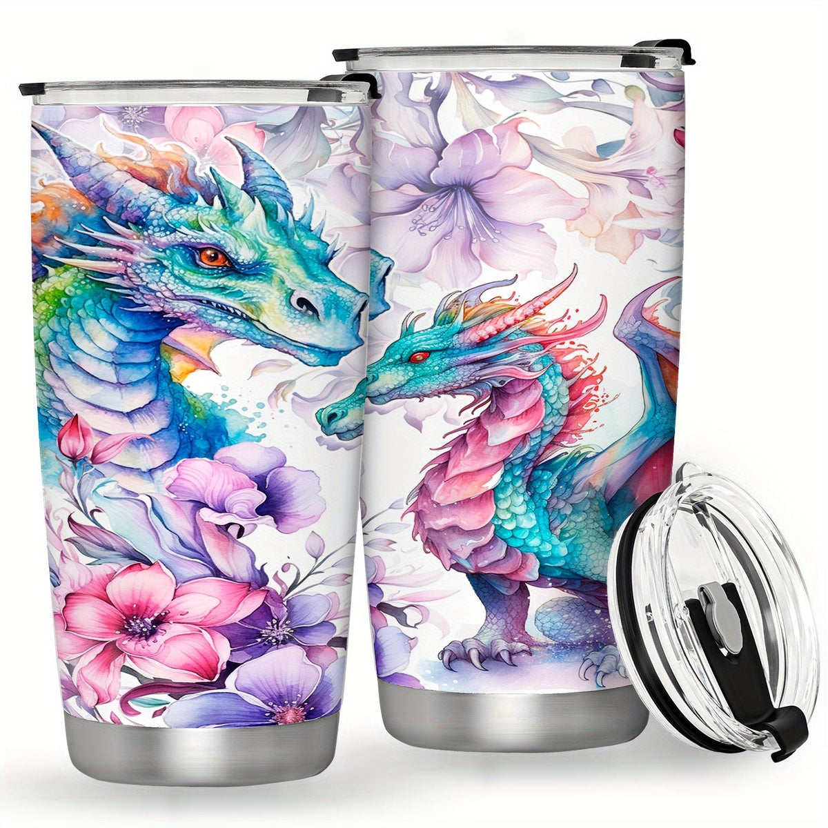 Fantasy Dragon 20oz Insulated Stainless Steel Tumbler - Gift for Fantasy Lover
