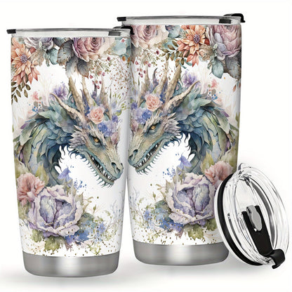 Fantasy Dragon 20oz Insulated Stainless Steel Tumbler - Gift for Fantasy Lover