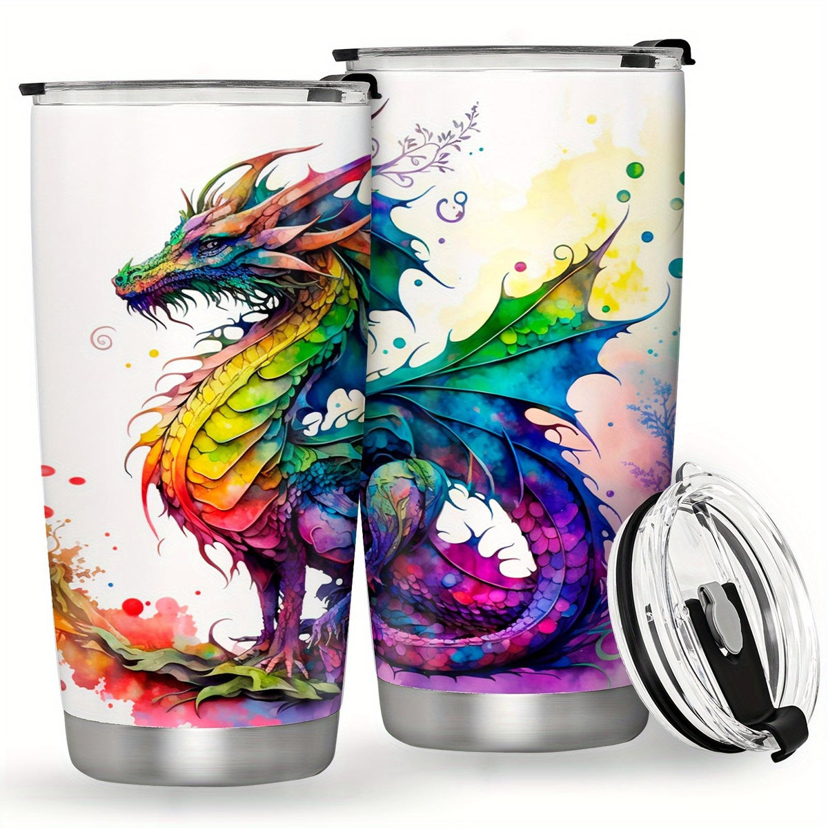 Fantasy Dragon 20oz Insulated Stainless Steel Tumbler - Gift for Fantasy Lover