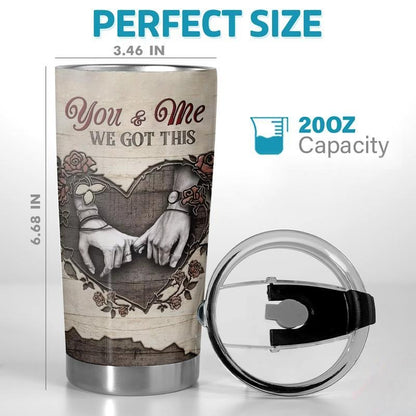 To My Wife You Me Iced 20oz Insulated Stainless Steel Tumbler