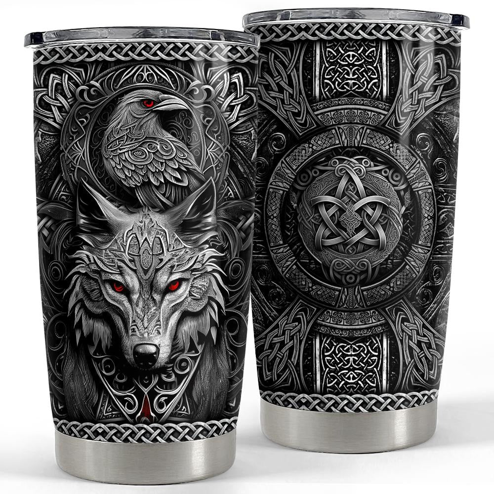 Viking Wolf Tea Iced Tea 20oz Insulated Stainless Steel Tumbler