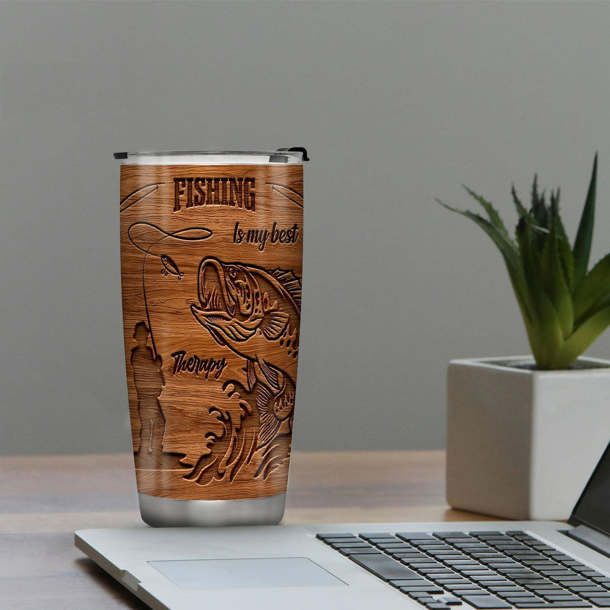 Fishing Is My Rest 20oz Insulated Stainless Steel Tumbler