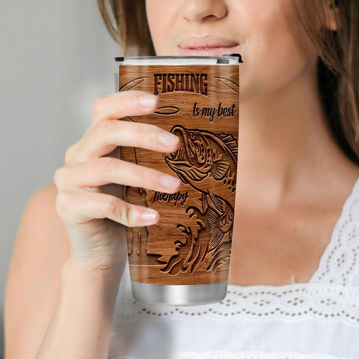 Fishing Is My Rest 20oz Insulated Stainless Steel Tumbler