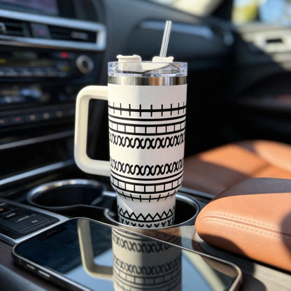 I'm Fine 40oz Insulated Tumbler with Side Handle - Gift for Coworker