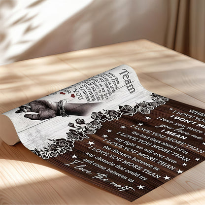 "We're a Team" Romantic Couple Canvas Wall Art - Anniversary Gift for Husband & Wife - Rustic Bedroom Decor (Ready to Hang)