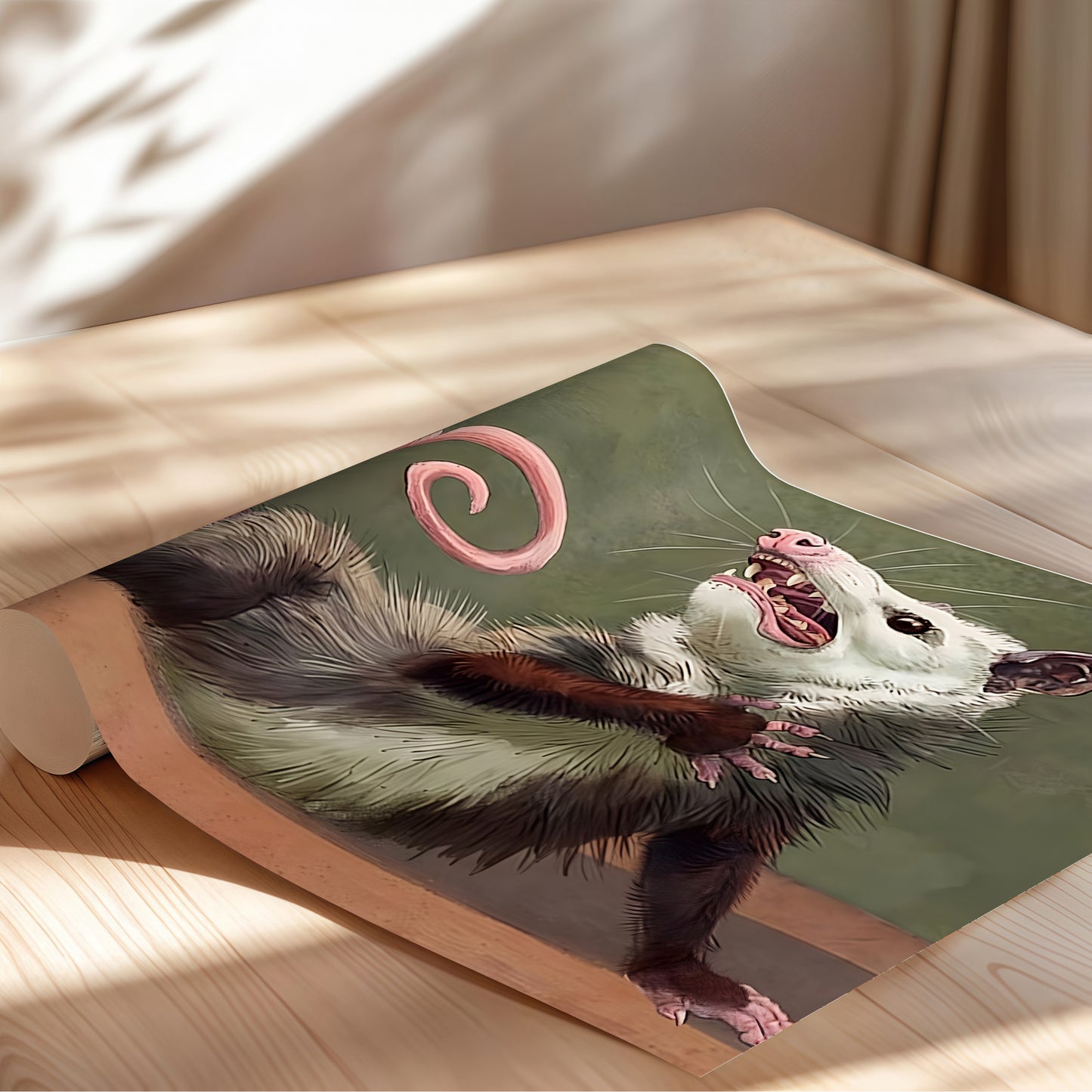 Funny Opossum Wall Art Collection - "Unhinged" Animal Memes & Canvas Prints - Chaotic Trash Cat Decor
